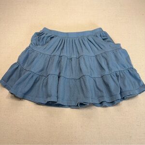 Lands’ End Girls Blue Skirt with Pockets - Size Medium (8)